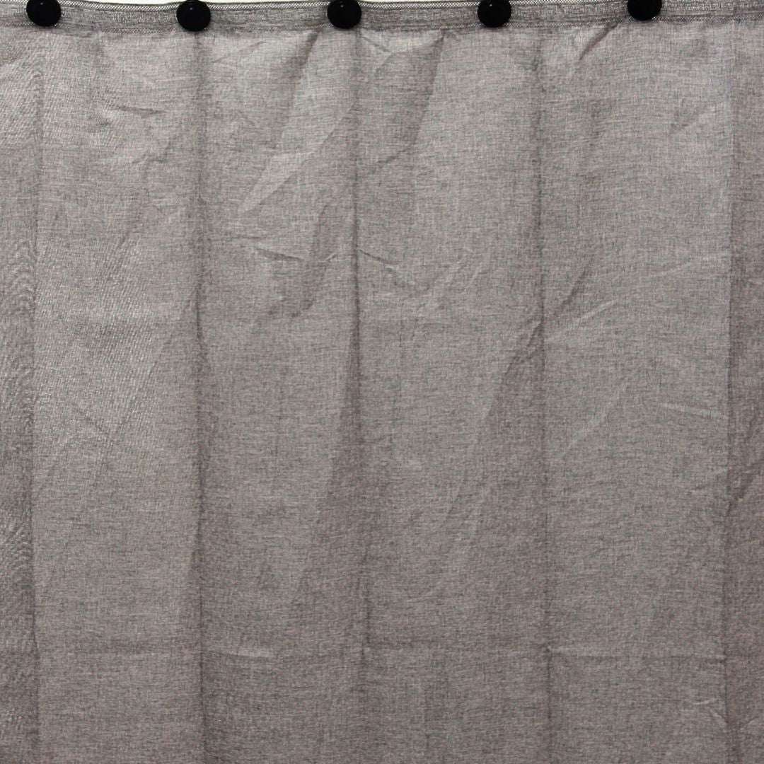 Cortina de Baño Lino Look Gris Oscuro