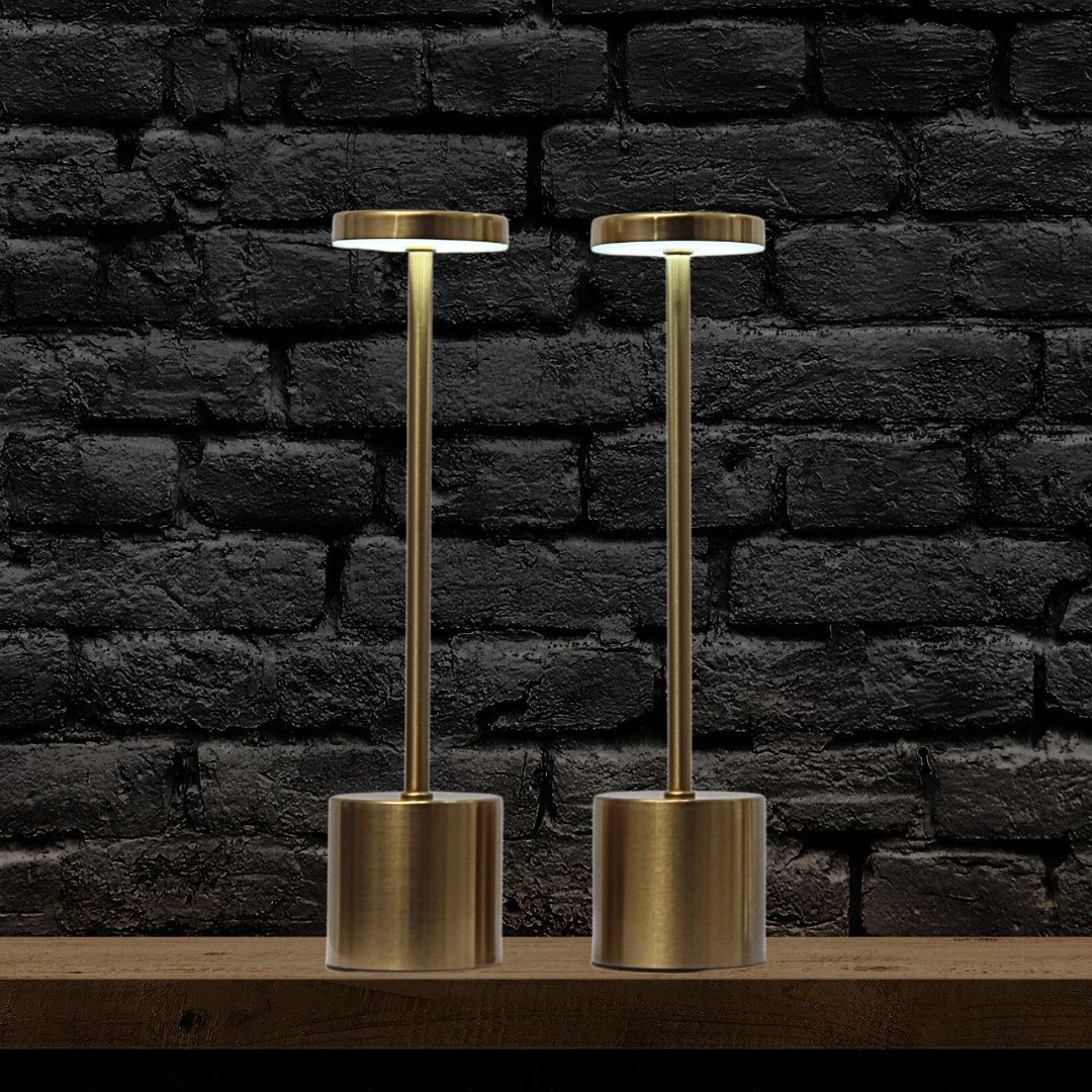 Pack 2 Lámparas Quebec Doradas