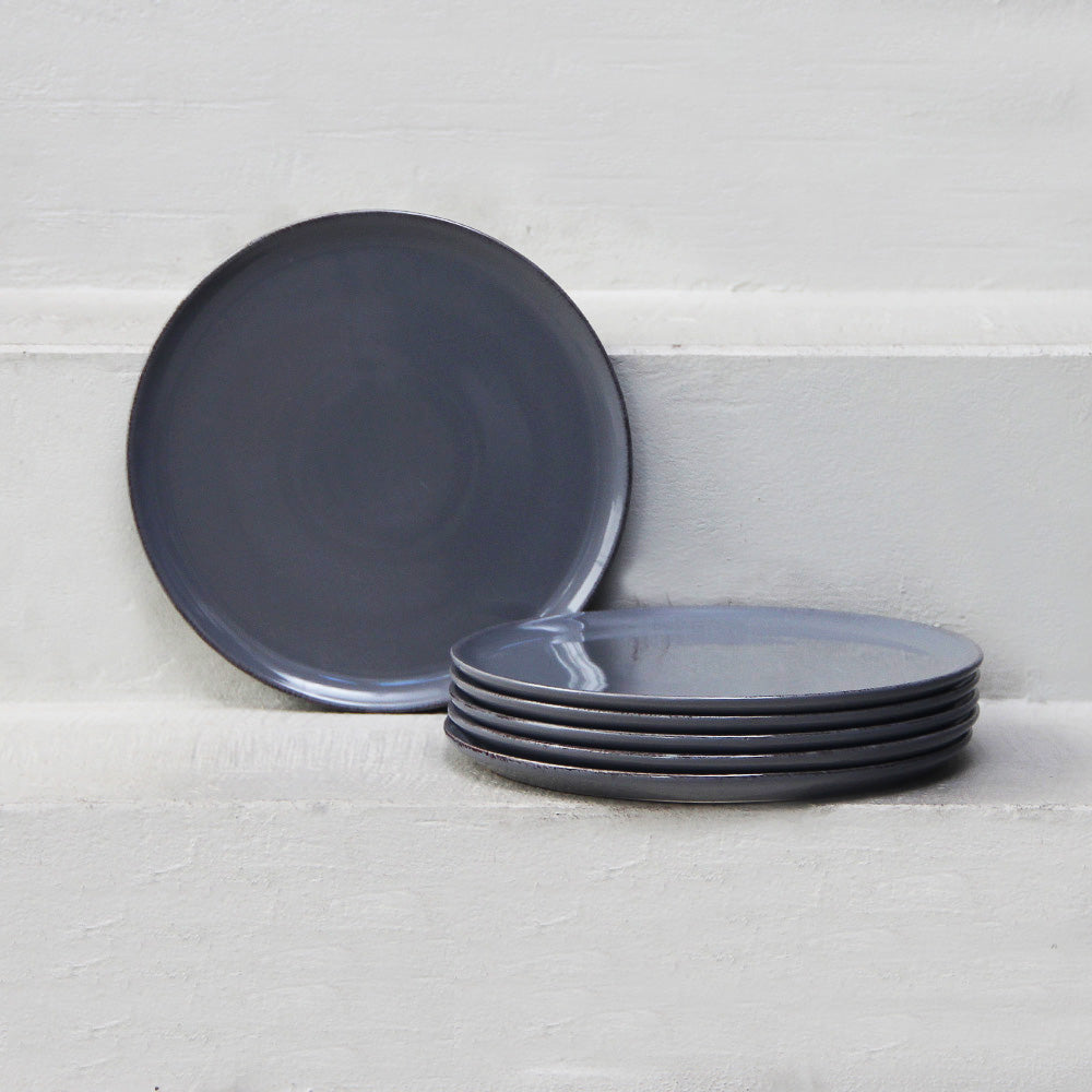 Pack 6 Platos Postre Positano Grey