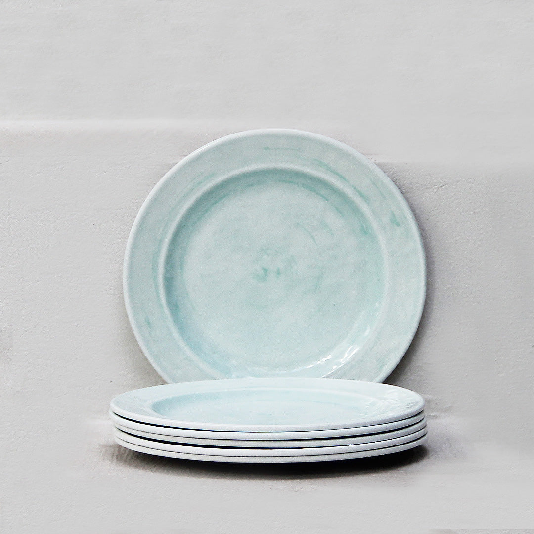 Pack 6 Platos Postre Melamina Menta