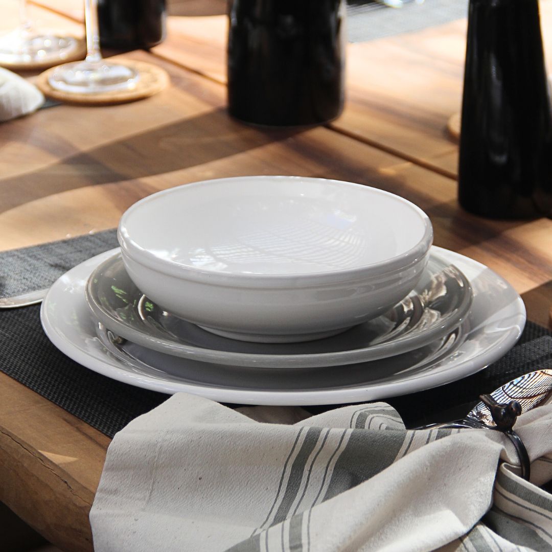 Plato Hondo Lisboa Blanco