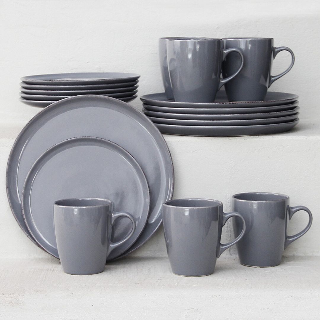 Juego 18 Piezas Positano Grey Jarros