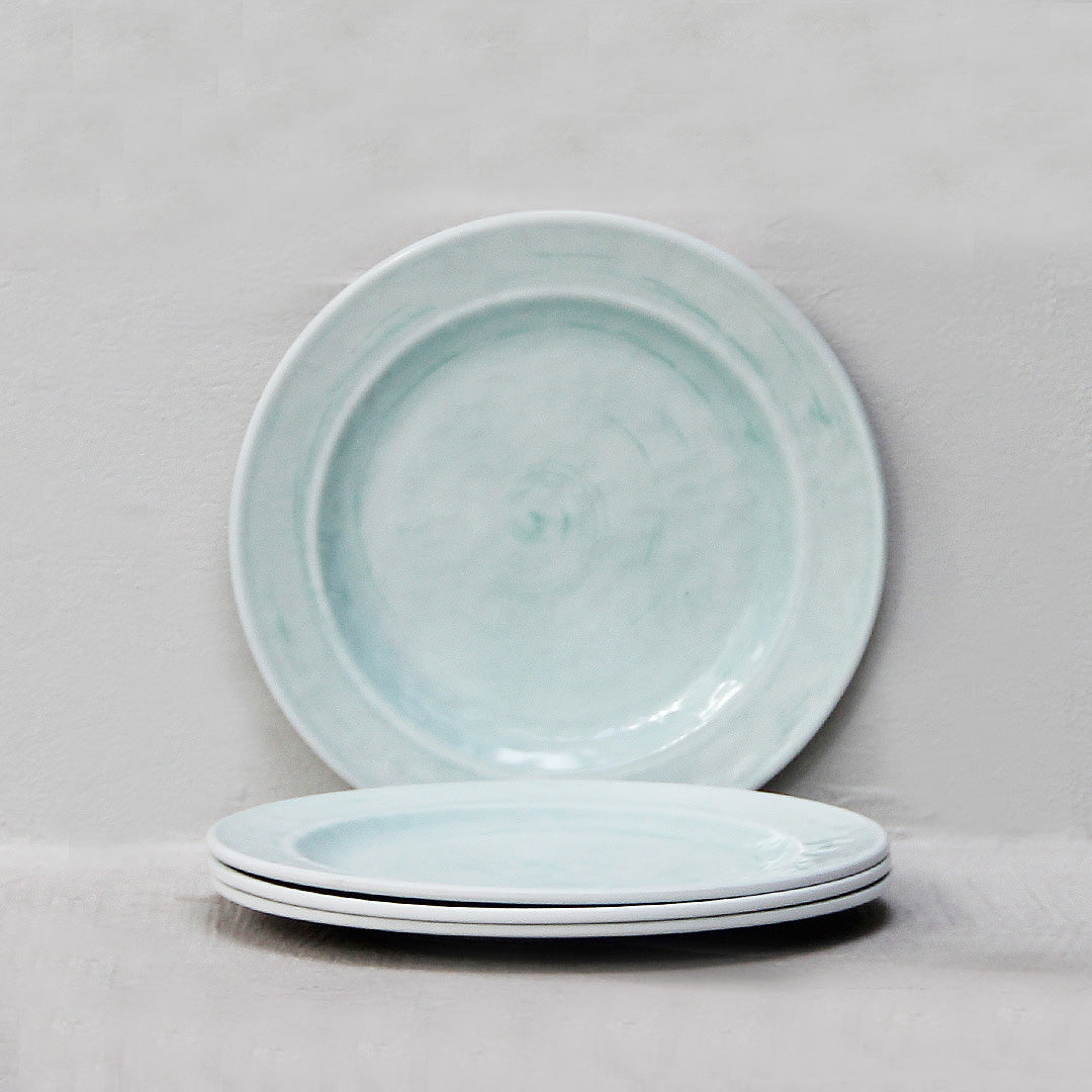 Pack 4 Platos Postre Melamina Menta