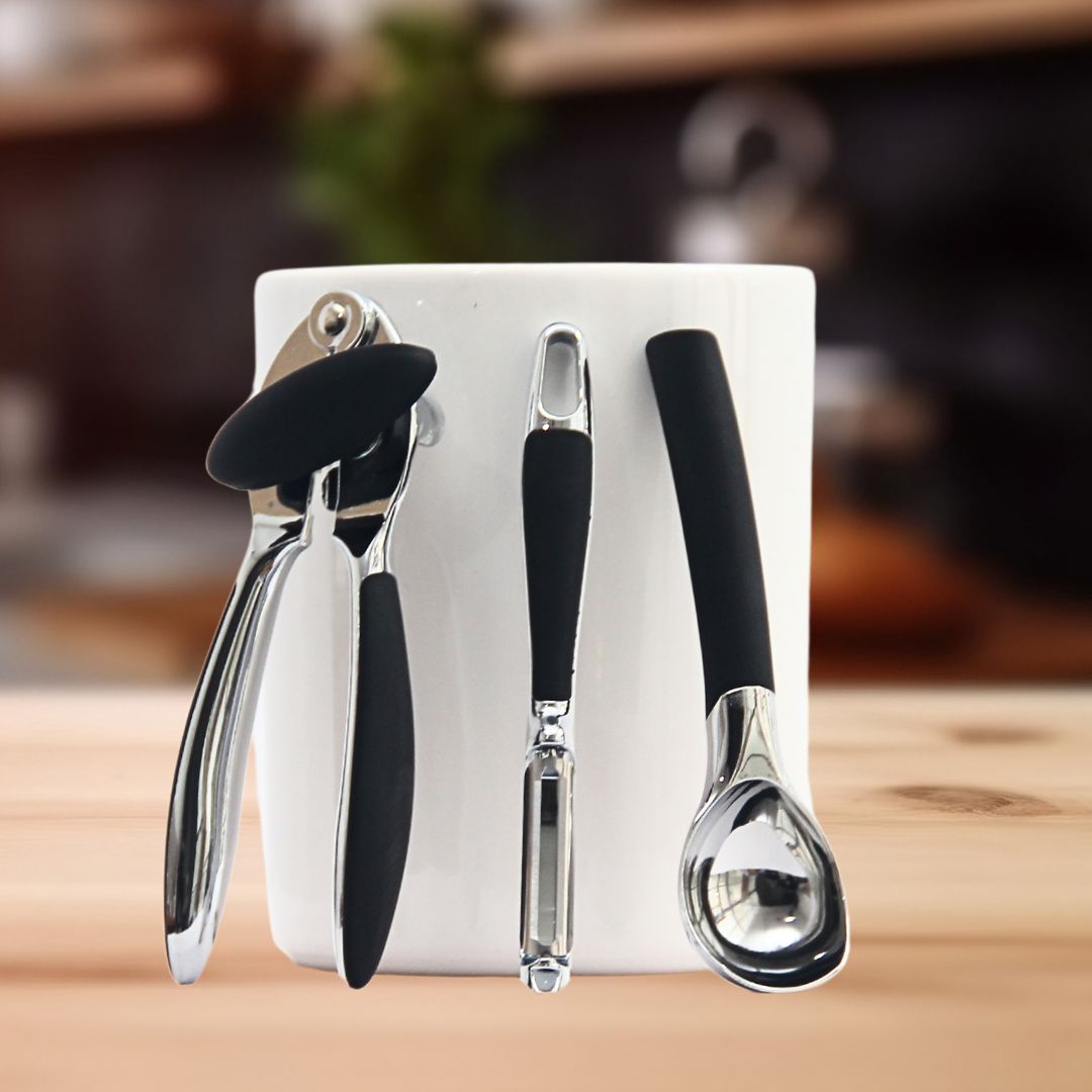 Pack 3 Utensilios/Cuchara para Helado Premium/Pela Papas Premium/Abrelatas Premium