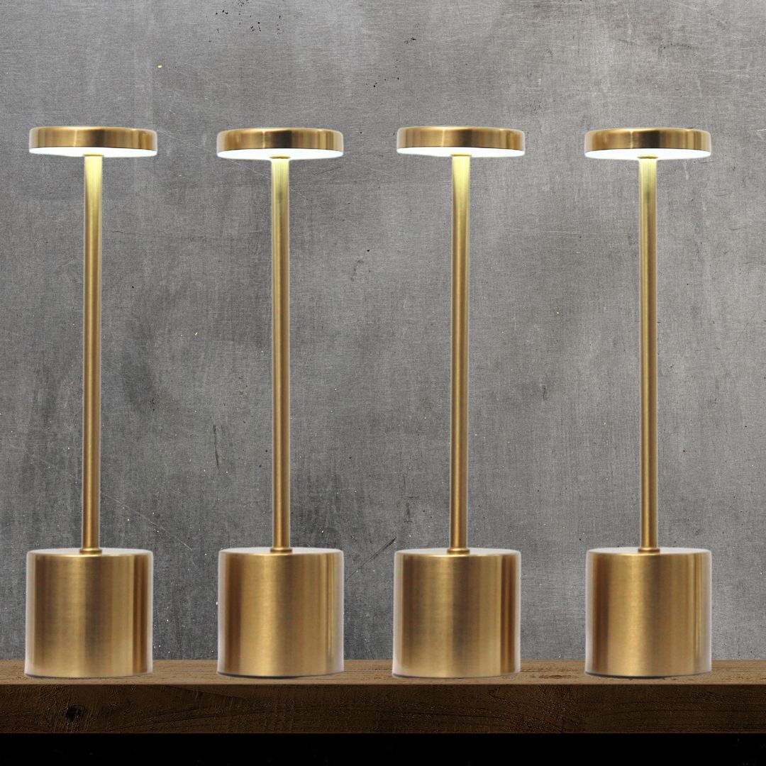 Pack 4 Lámparas Quebec Doradas