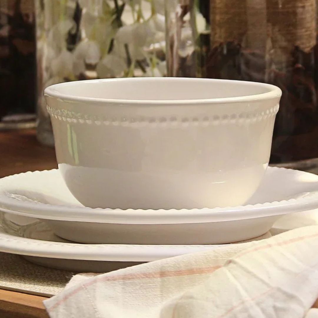 Juego 12 Piezas Queen Blanco