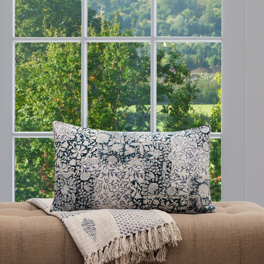 Almohadon Floral Hindú 35x60 Cm