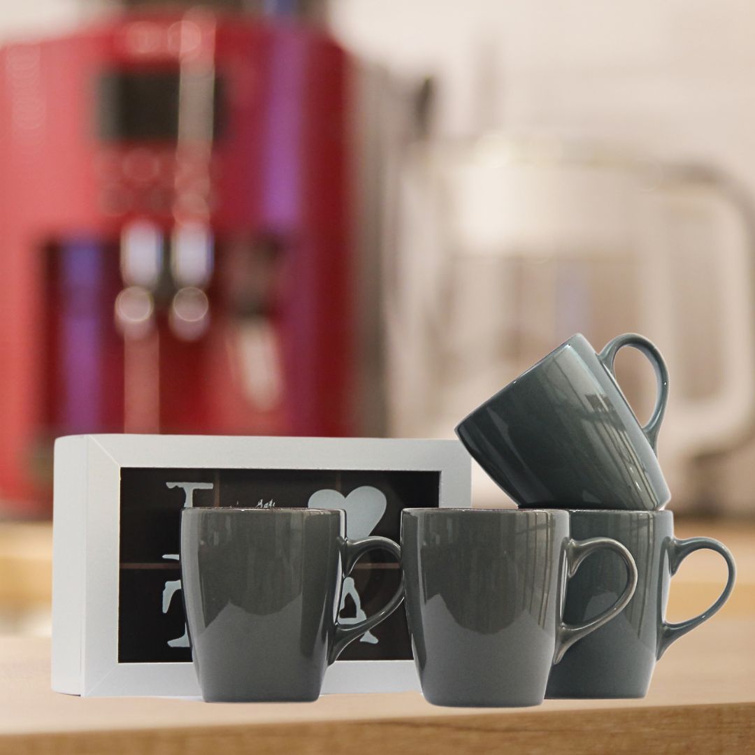 Pack 4 Jarros Positano Verdes/Caja de Té Vintage 24 cm x 15,5 cm x 8 cm