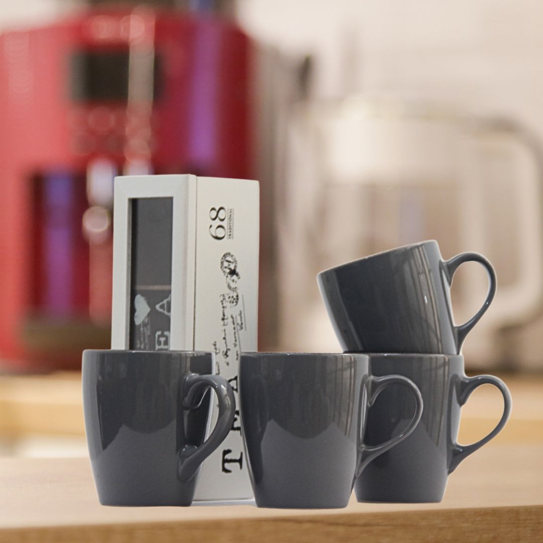 Pack 4 Jarros Positano Gris/Caja de té Vintage 23 cm x 9 cm x 7 cm