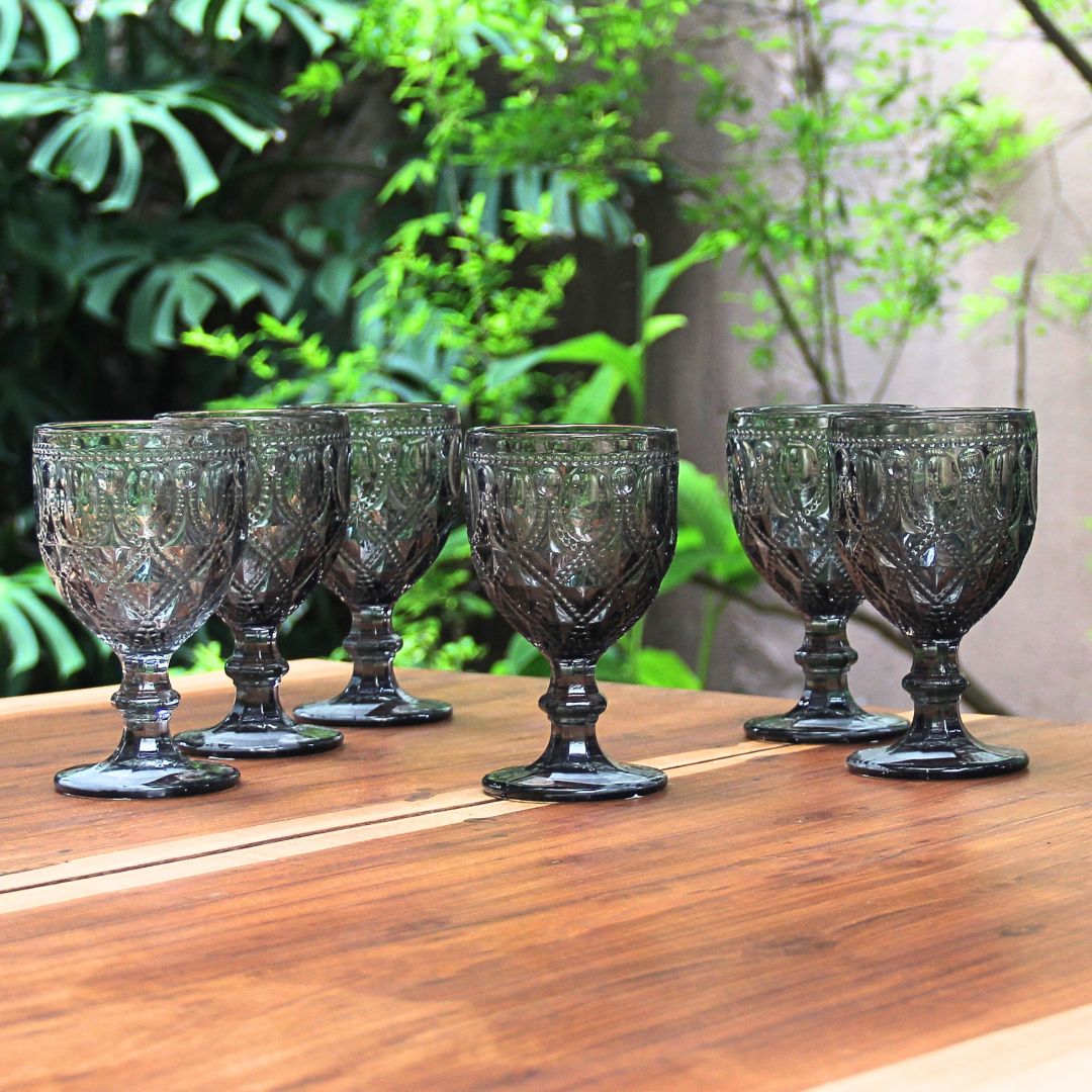 Pack 6 Copas Diamond Grey