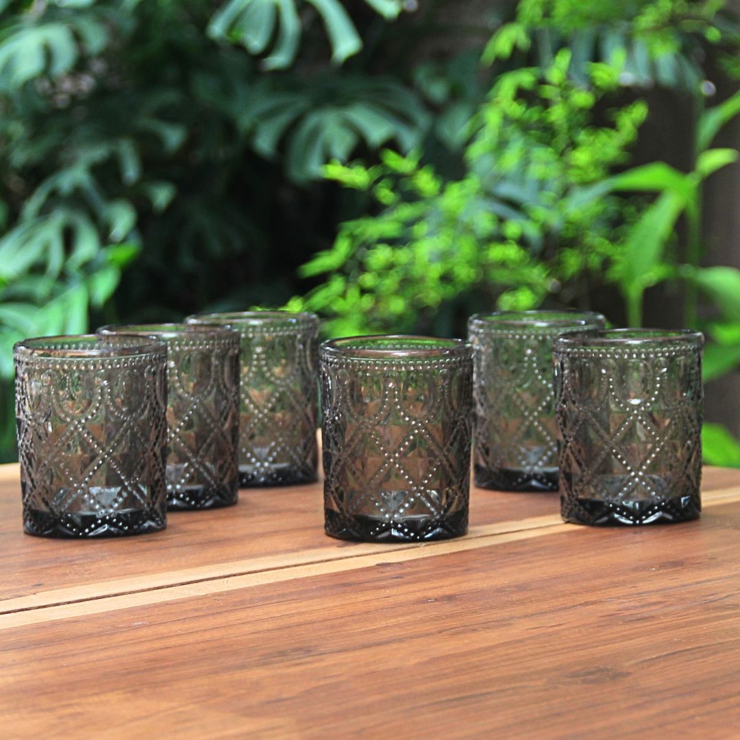 Pack 6 Vasos Diamond Grey