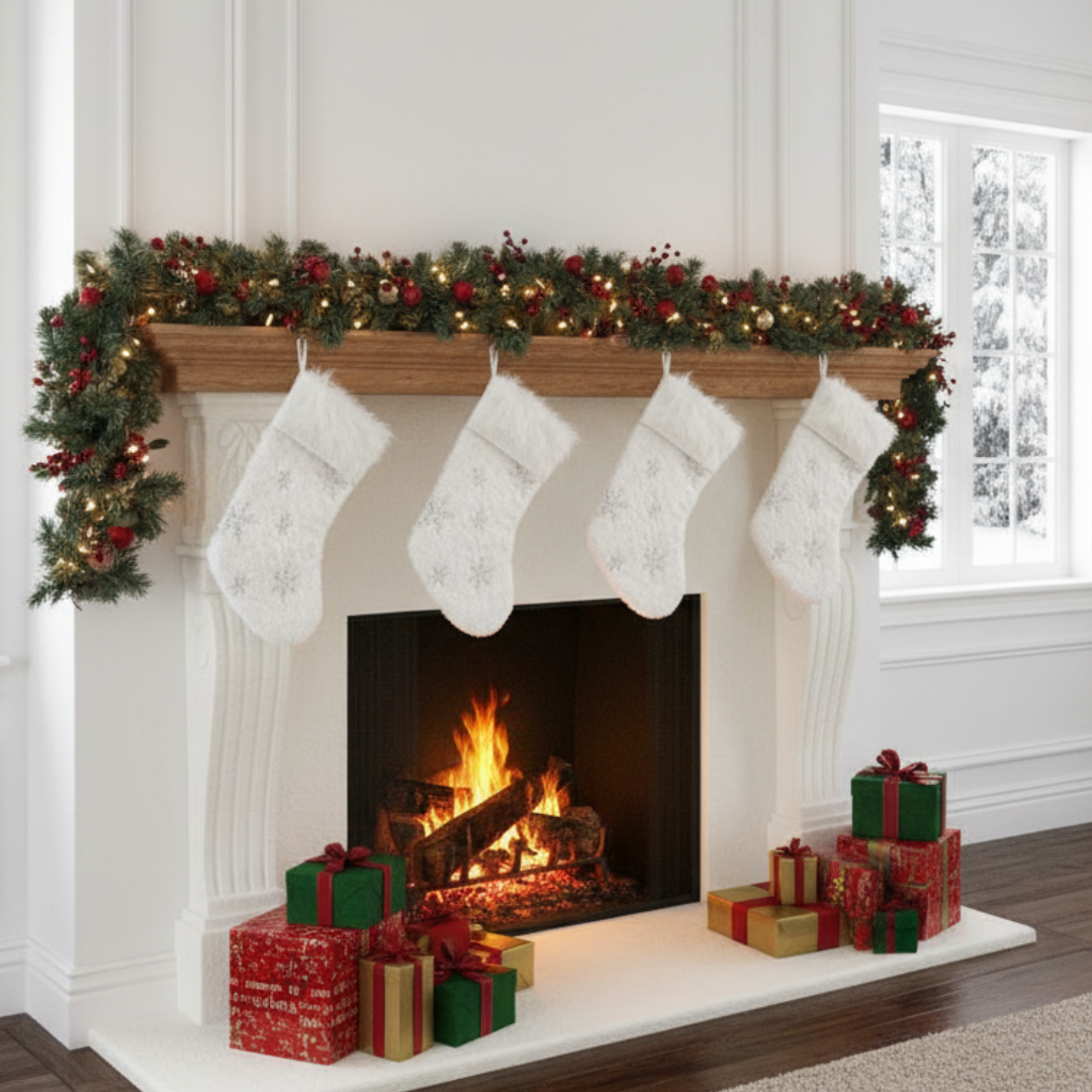 Bota Snowflakes White