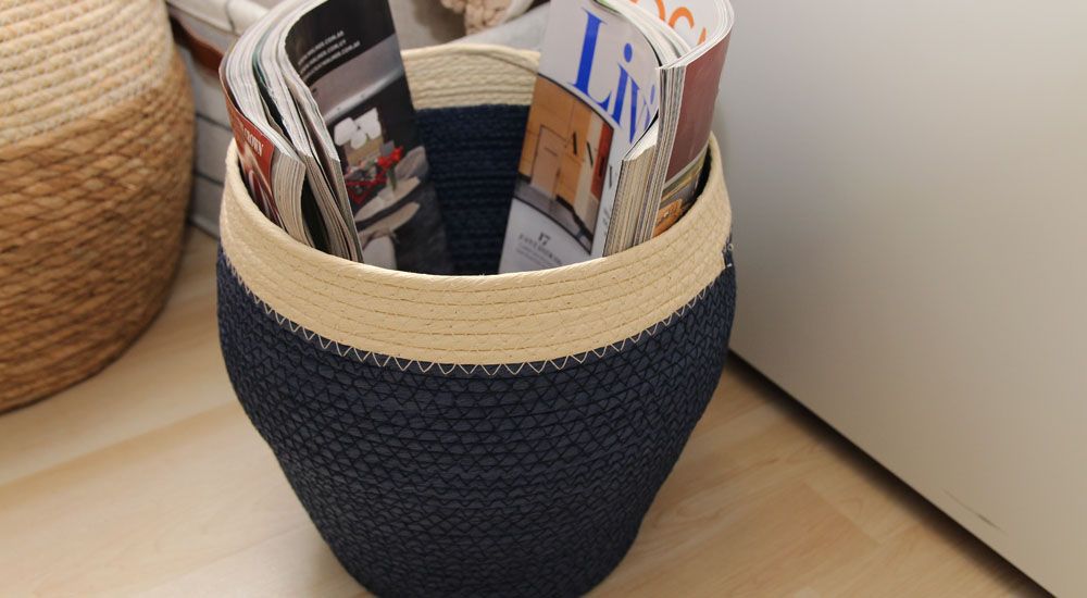 Canasto Seagrass Mediano Blue