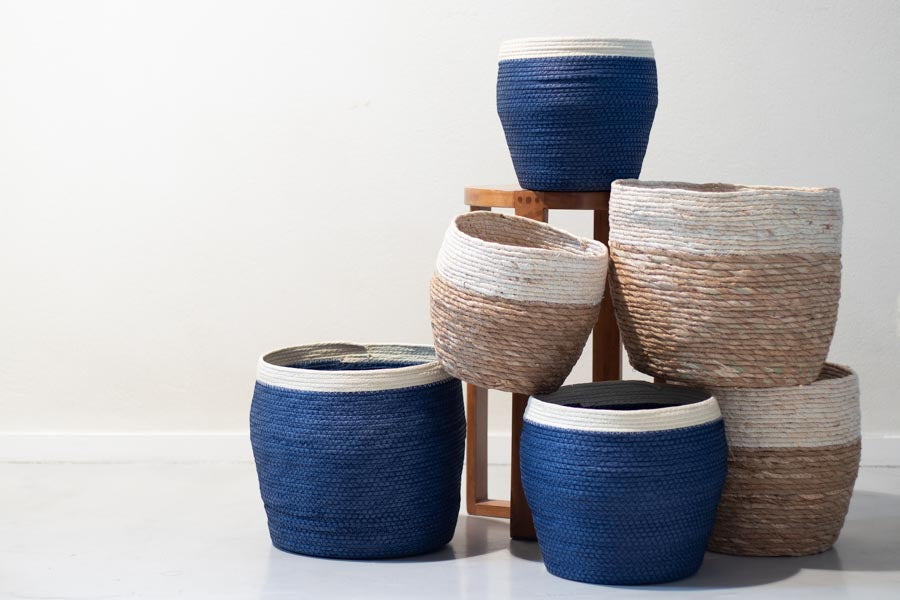 Canasto Seagrass Grande Blue