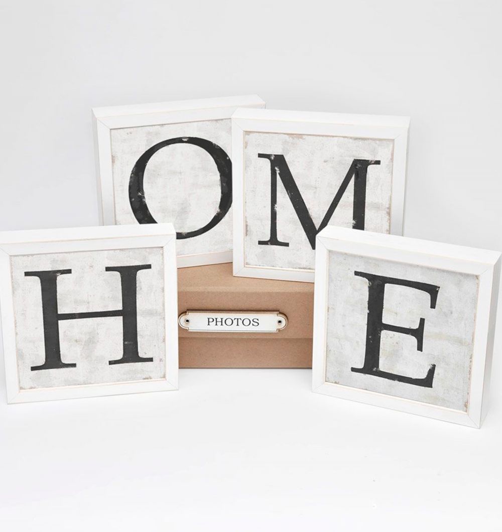 Letras HOME 15 x 62 cm Blanco