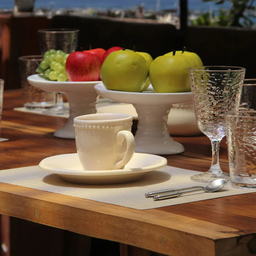 Pack 6 Platos Postre Queen Crema