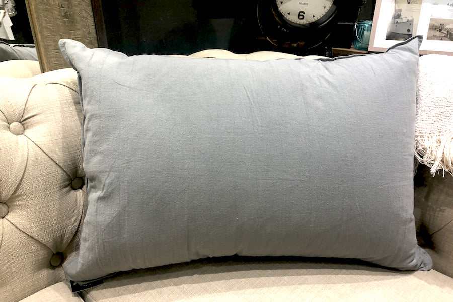 Almohadón Tusor Rectangular Gris 50x70 cm
