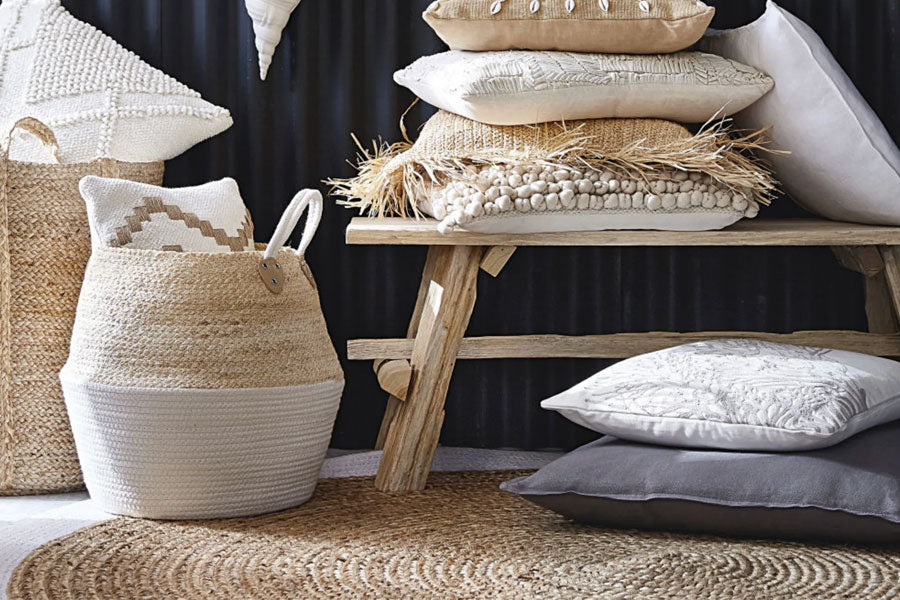 Canasto Bombe Crema / Blanco Gr