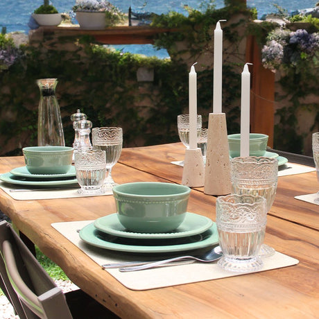 Juego 18 Piezas Queen Verde