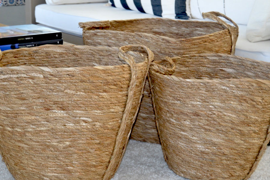 Canasto Seagrass Oval Chico