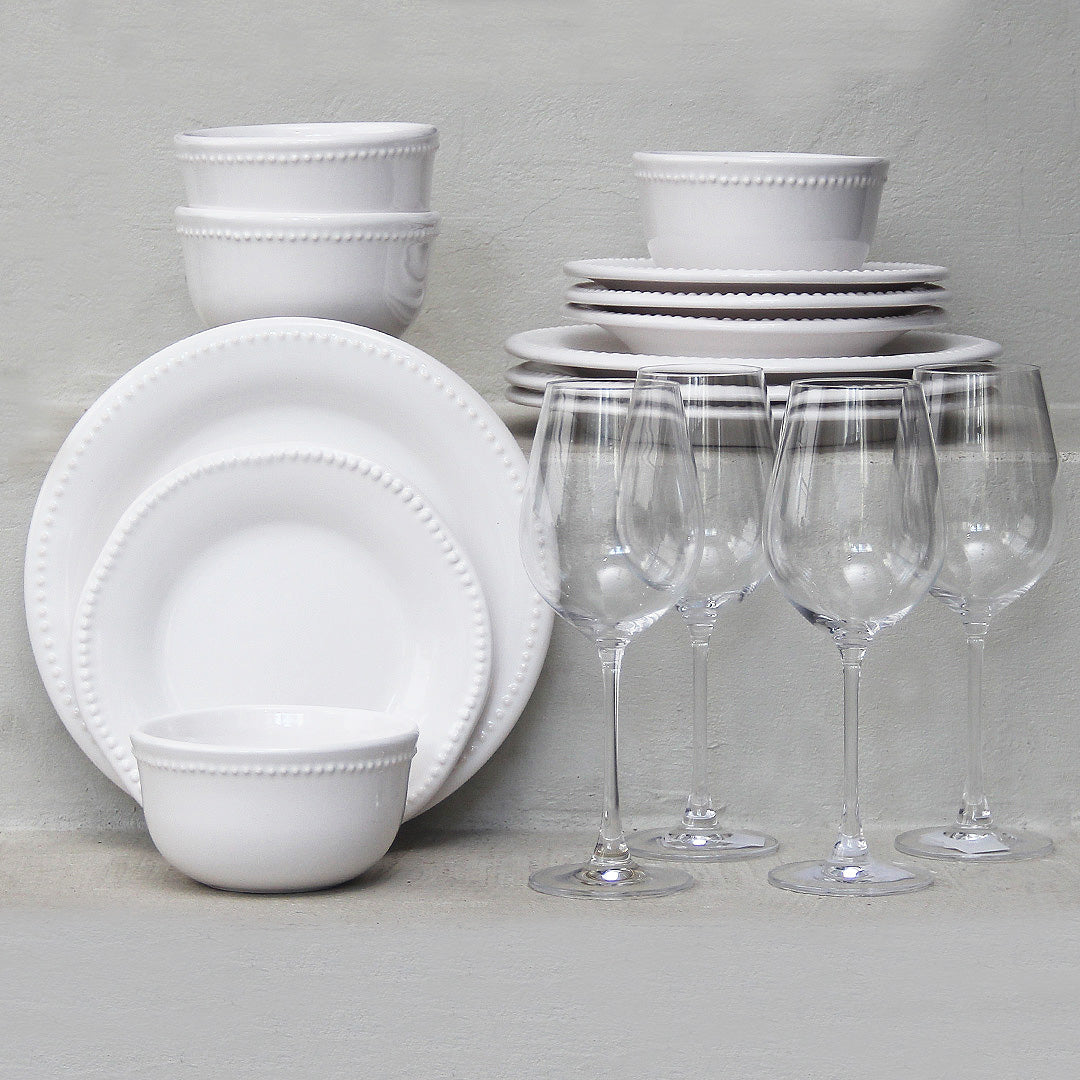 Juego 16 Piezas Queen/Copas Vino Praga