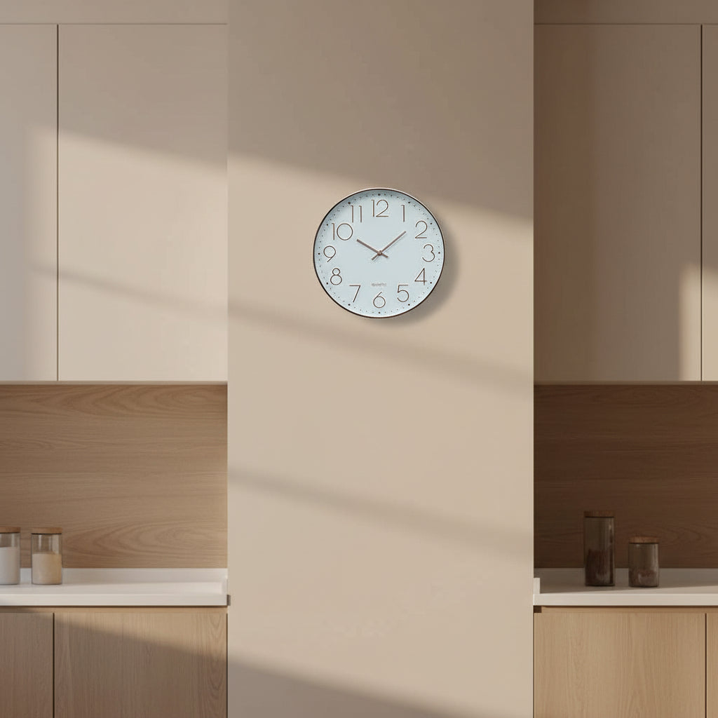Reloj Cobre y Blanco 35 cm