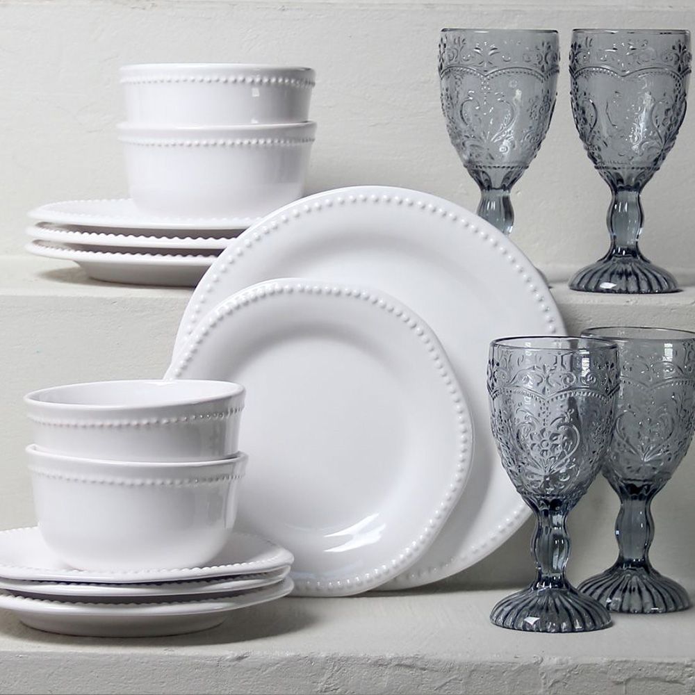 Juego 16 Piezas Queen con copas Blue