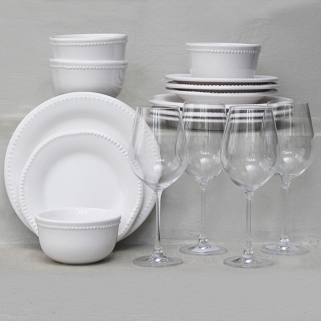 Juego 16 Piezas Queen/Copas Praga Agua