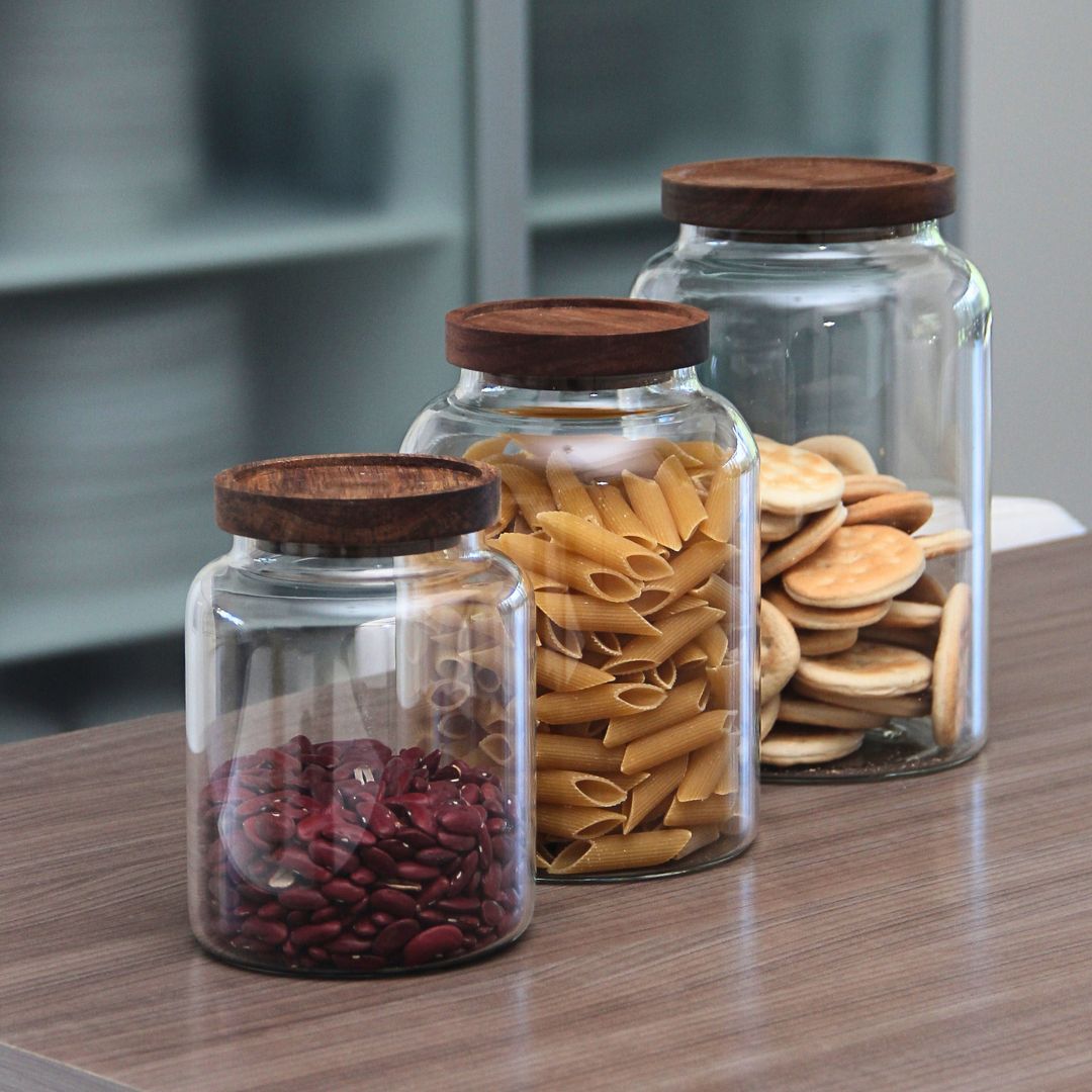 Frasco Vidrio Wood 1800 ml