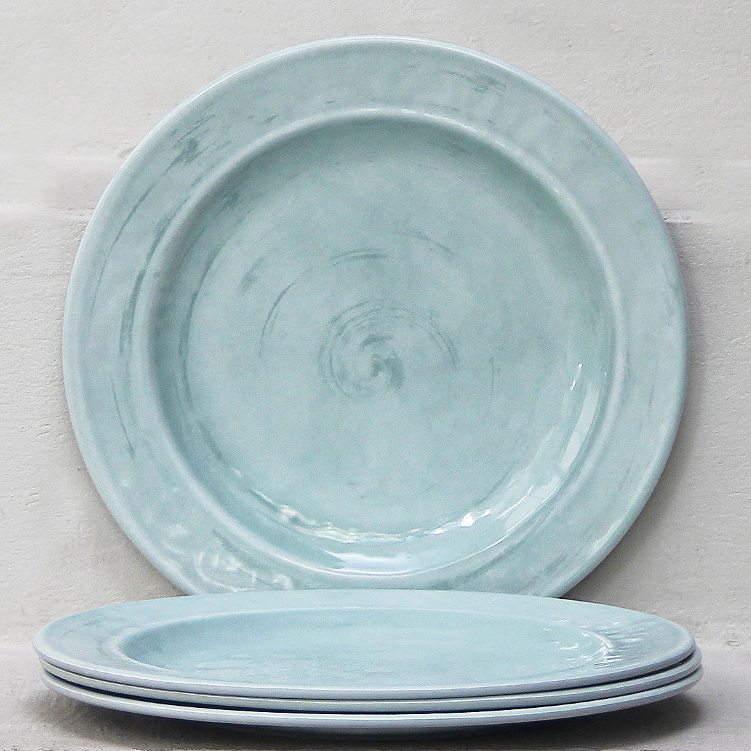 Pack 4 Platos Playos Melamina Verde Aqua