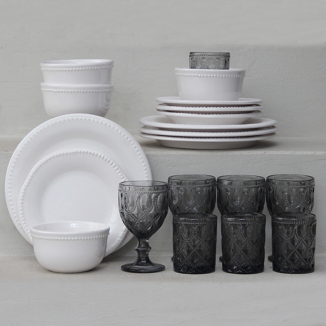 Juego 20 Piezas Queen/Copas y Vasos Diamond Grey