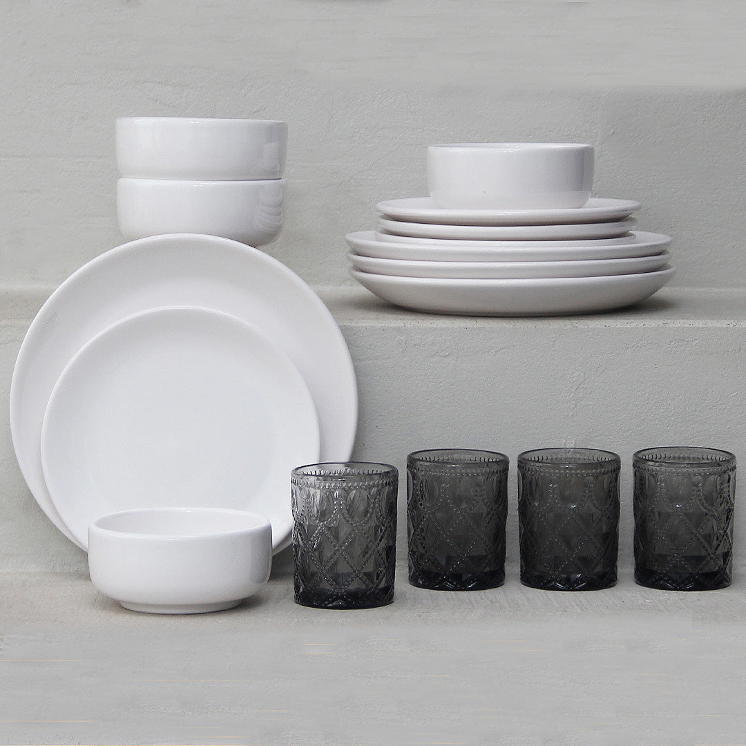 Juego 16 Piezas Daily/Vasos Diamond Grey