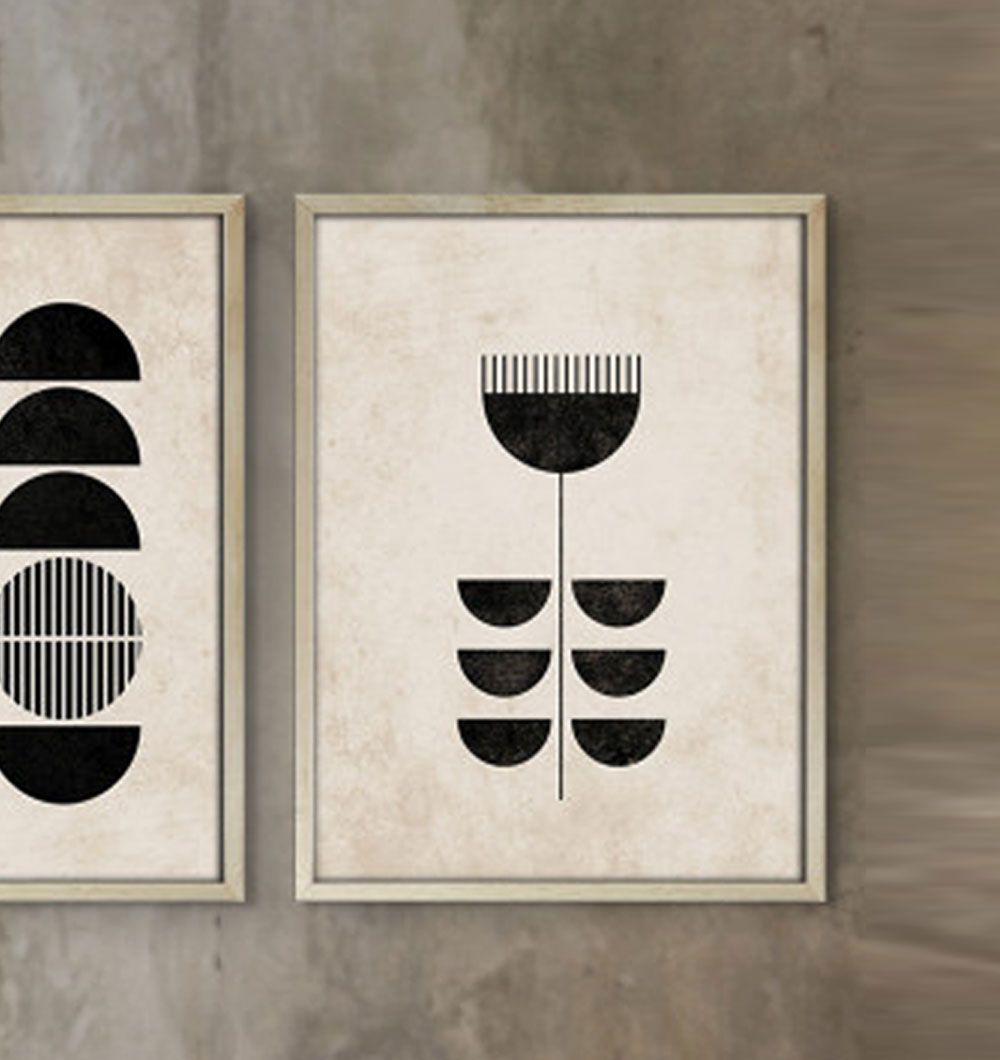 Cuadro Flor 60x45 cm Natural