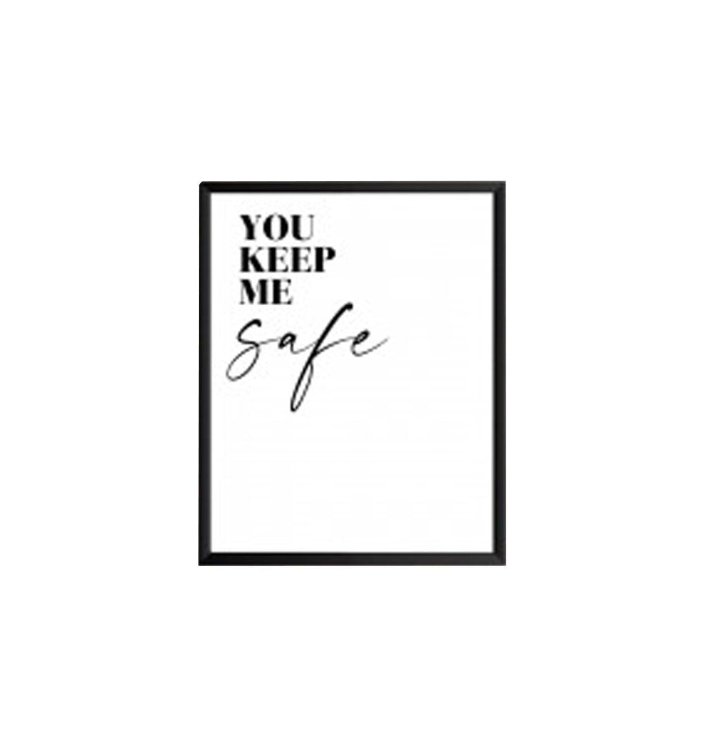 Cuadro Safe 30x40 cm Negro