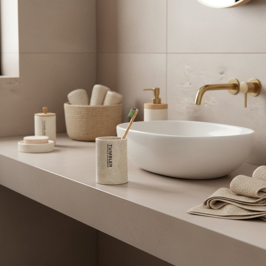 Set de Baño Mira Bamboo x 4 Piezas