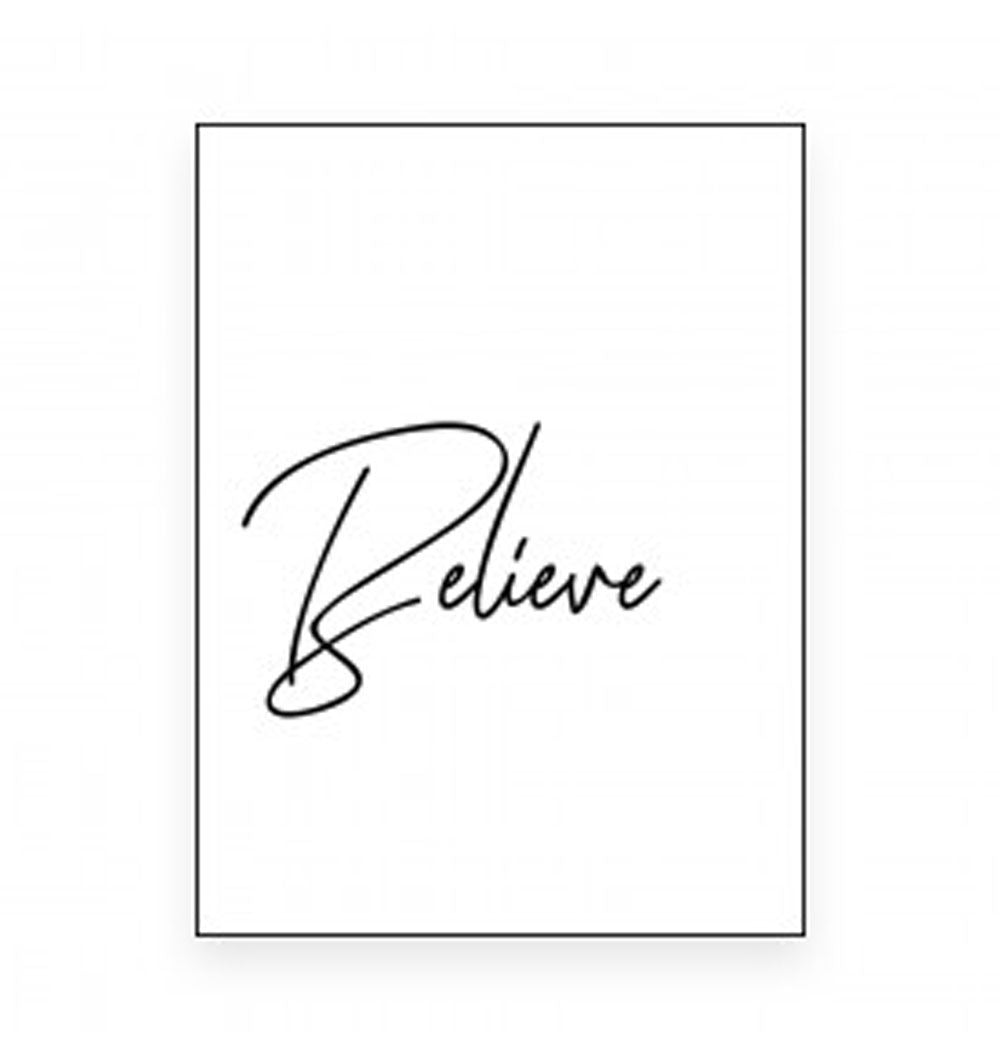 Cuadro Believe Black 30 x 40