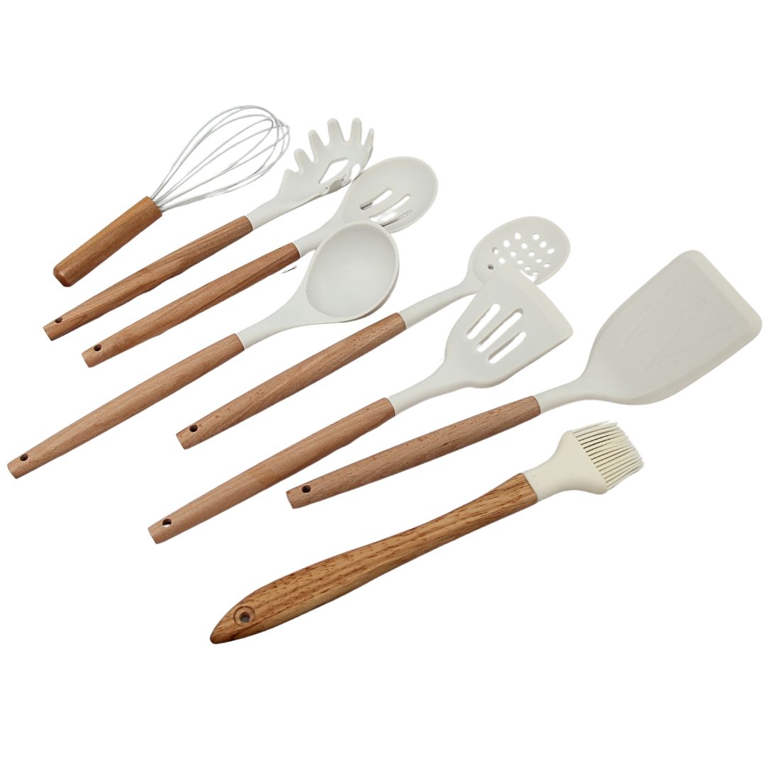 Pack 8 Utensilios Blancos Premiun