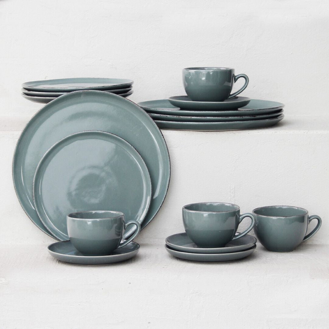 Juego 12 Piezas Positano Green Jarros/Tazas Té