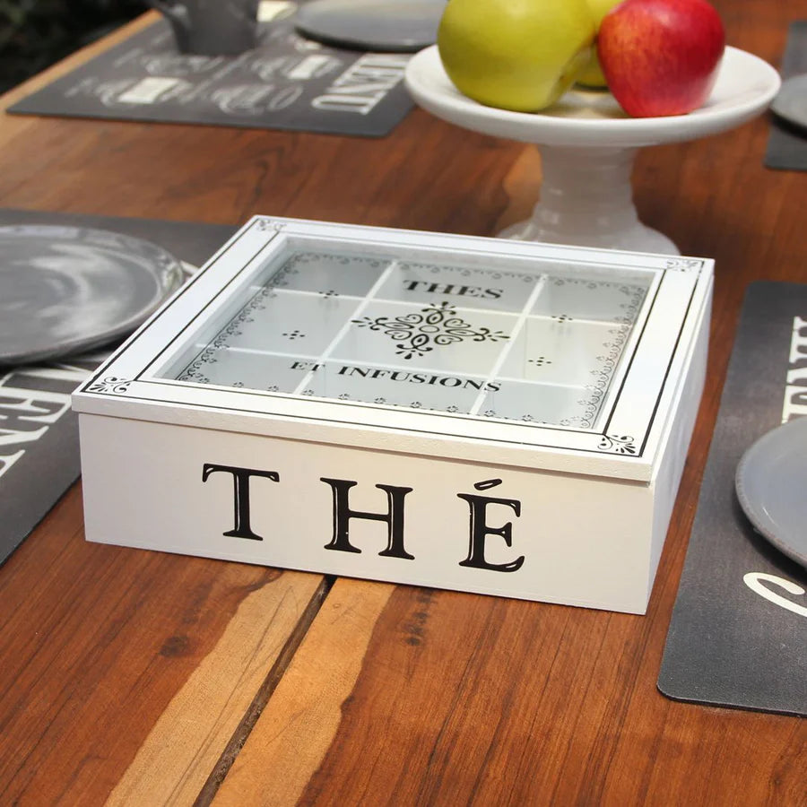 Pack 4 jarros Positano Gris/Caja de Té Infusions Grande