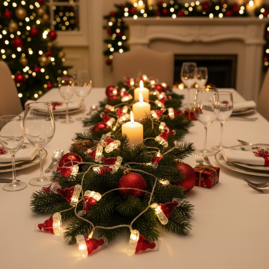 Luces Navideñas Gorro Santa