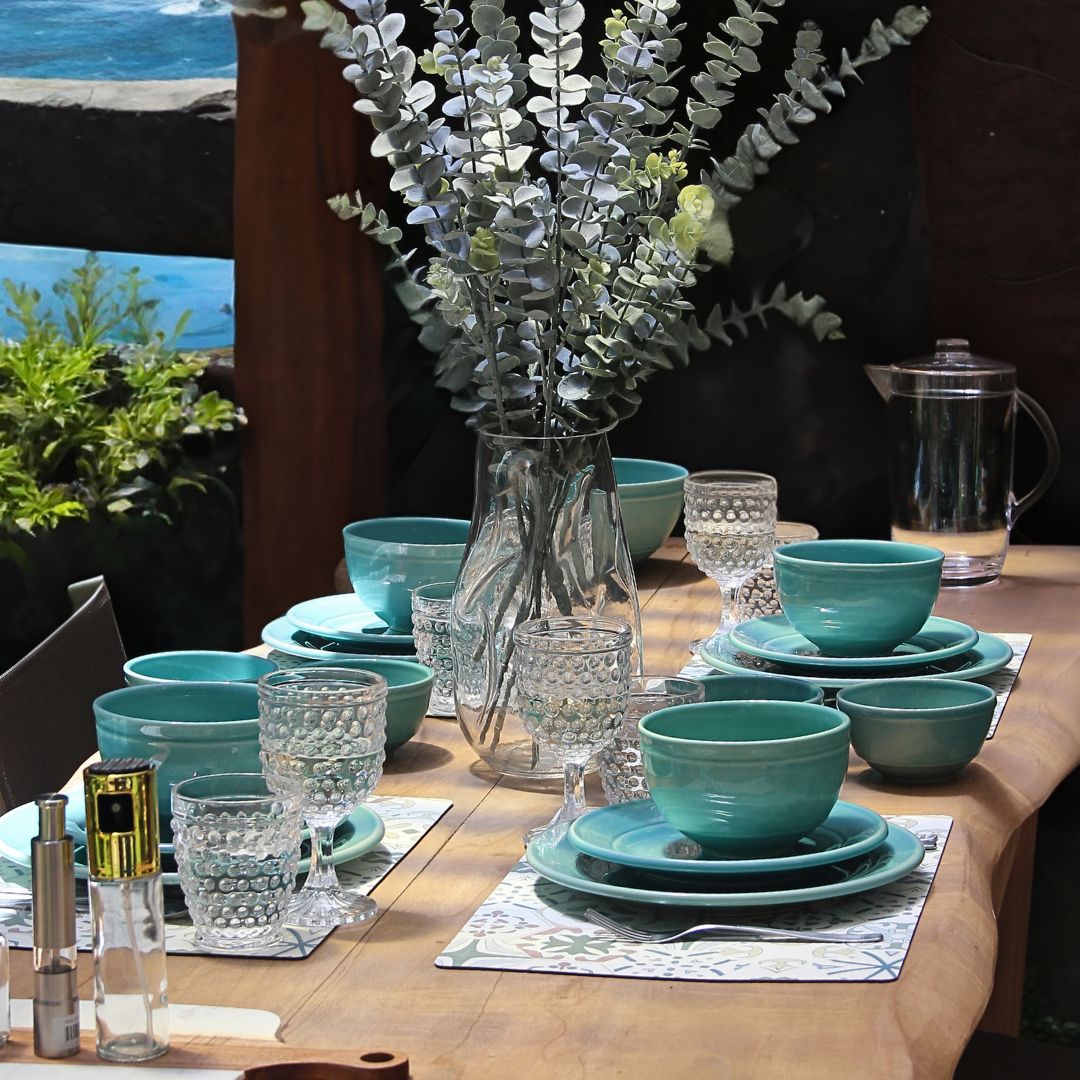 Plato Postre Lisboa Turquesa