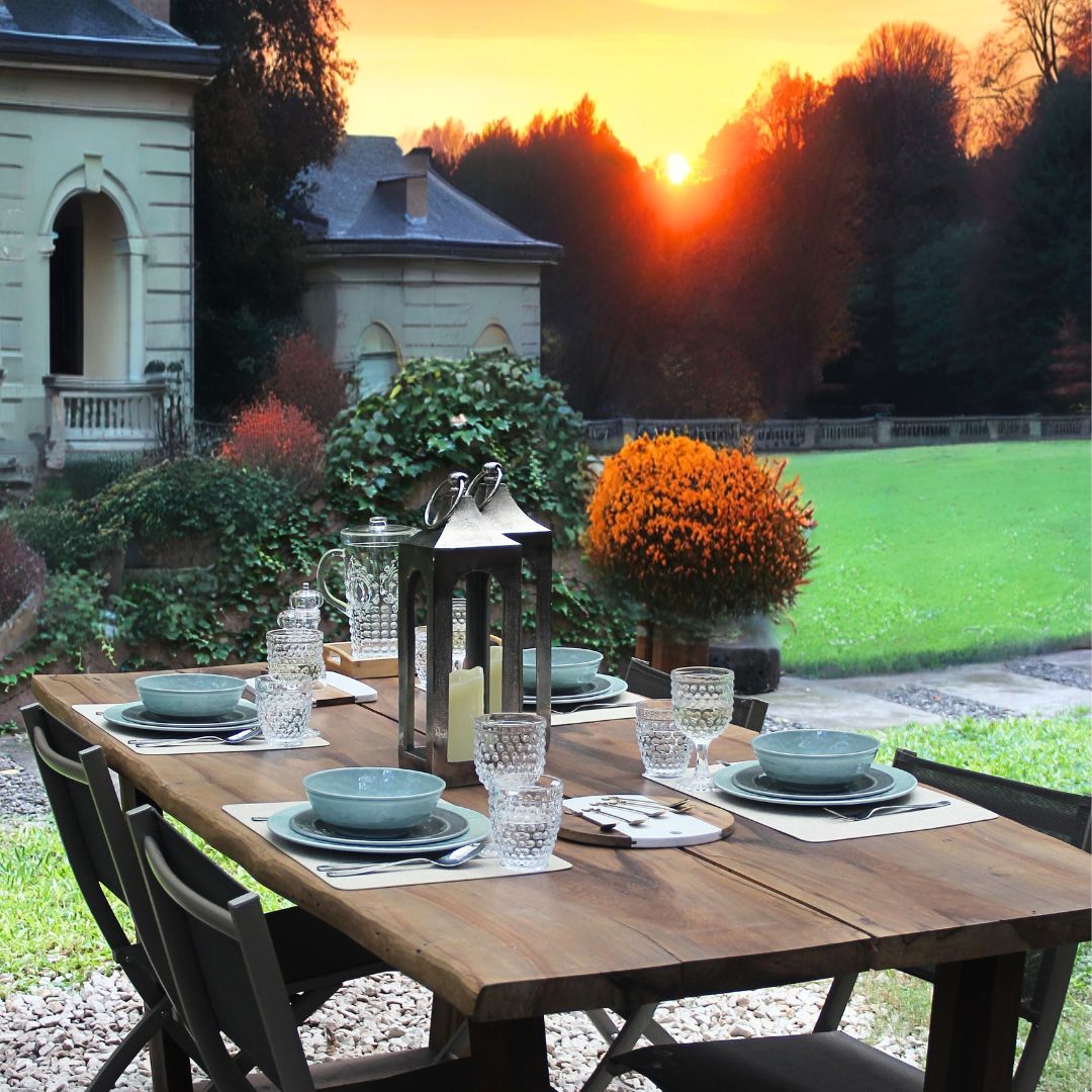 Juego 12 Piezas Melamina Verde Aqua