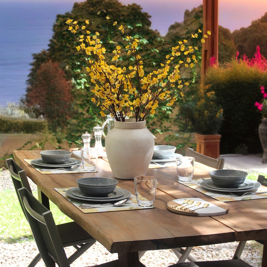 Juego 12 Piezas Melamina Gris