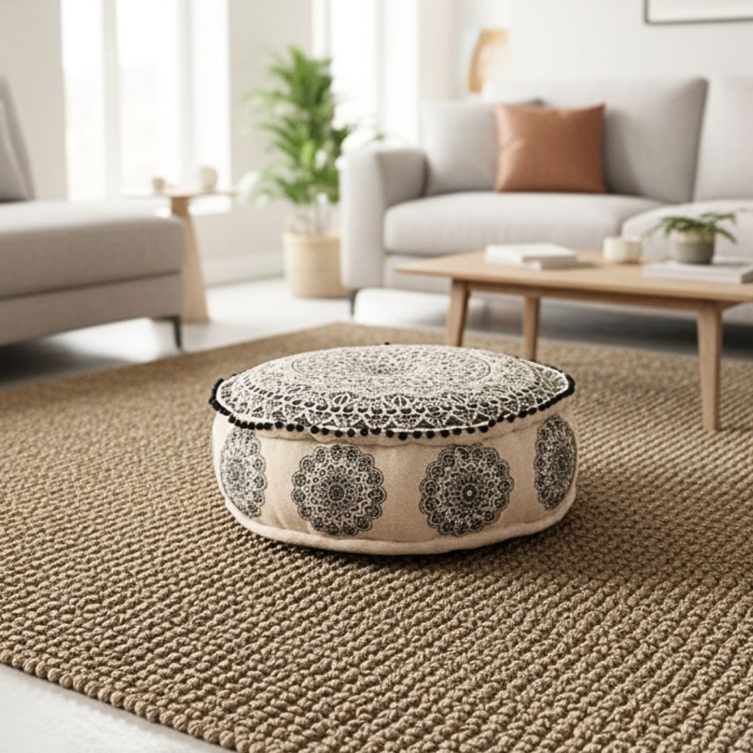 Puff Flor de Medianoche 60x20 Cm