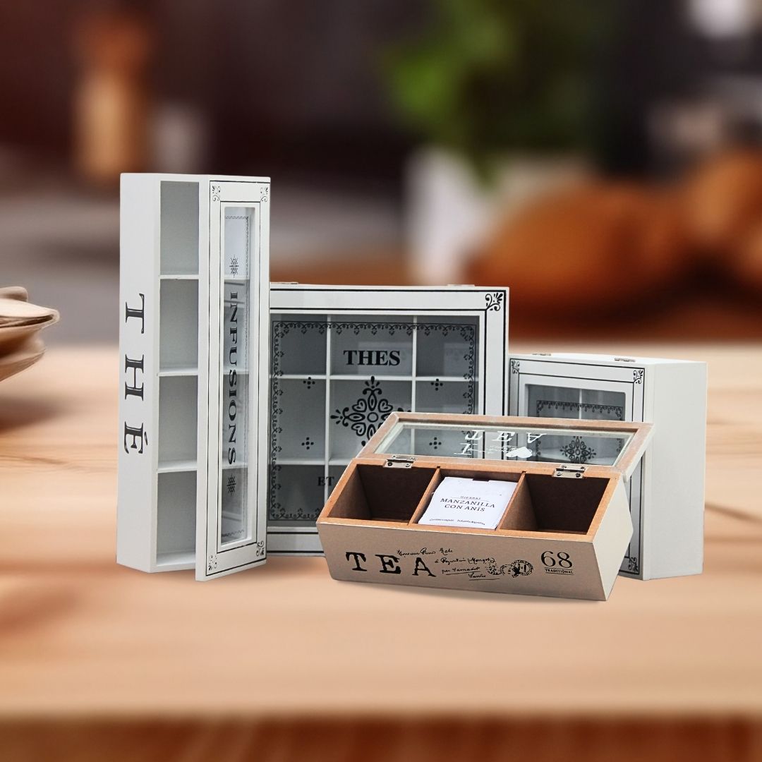 Caja de Te Vintage 23x9x7 cm
