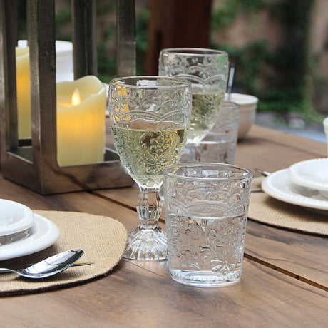 Juego 20 Piezas Queen Copas y Vasos Trans