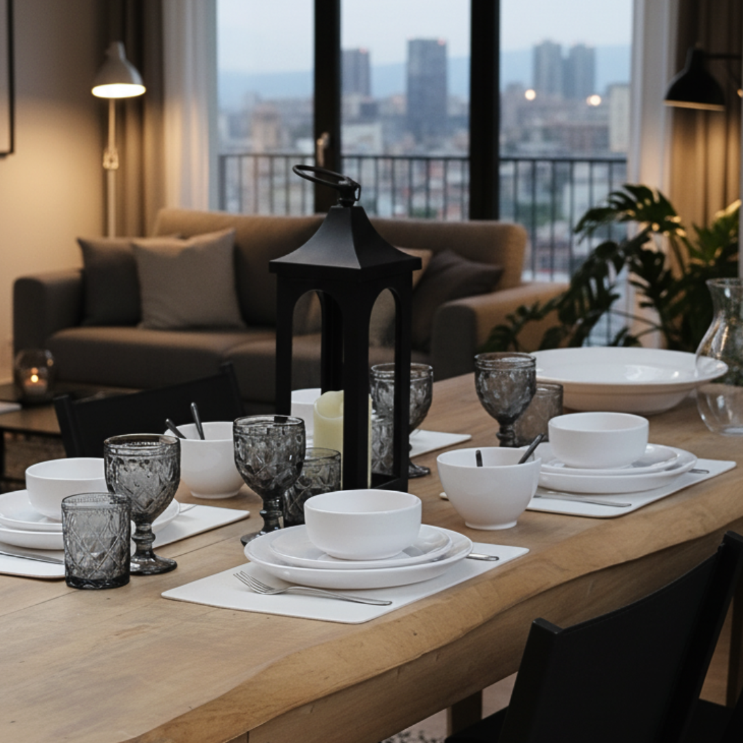 Juego 6 Copas 6 Vasos Diamond Grey