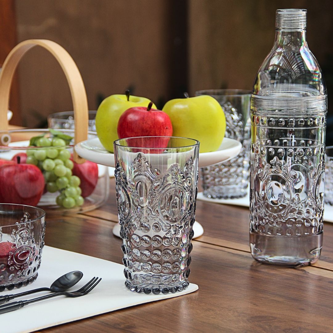 Pack Botella 1L + 4 Vasos Altos Imperial Smoky