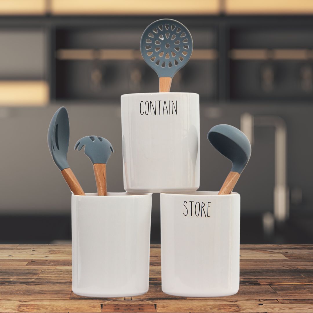 Cuchara de Silicona Premium Gris 31cm