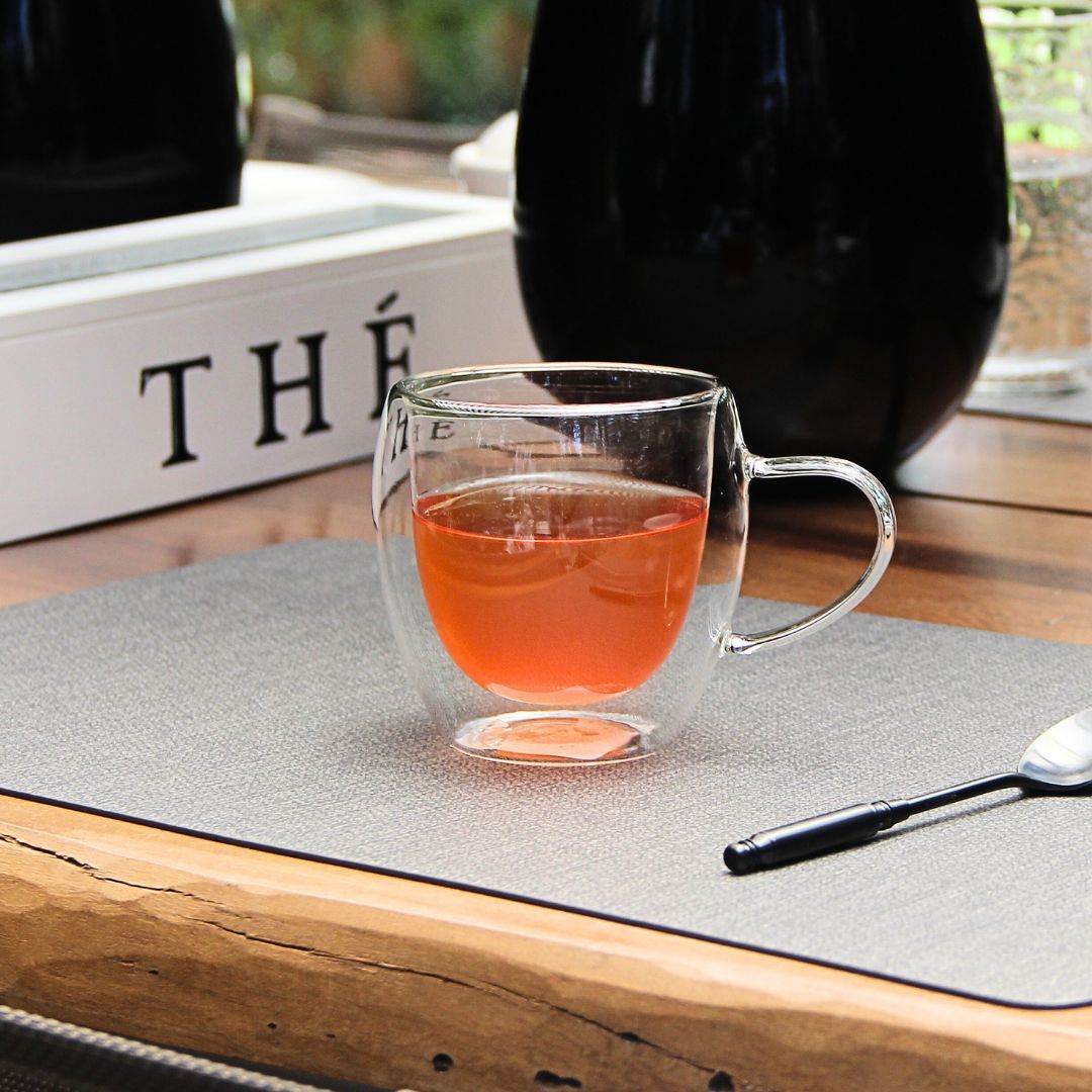 Vaso Doble Vidrio con Asa – 250 ml